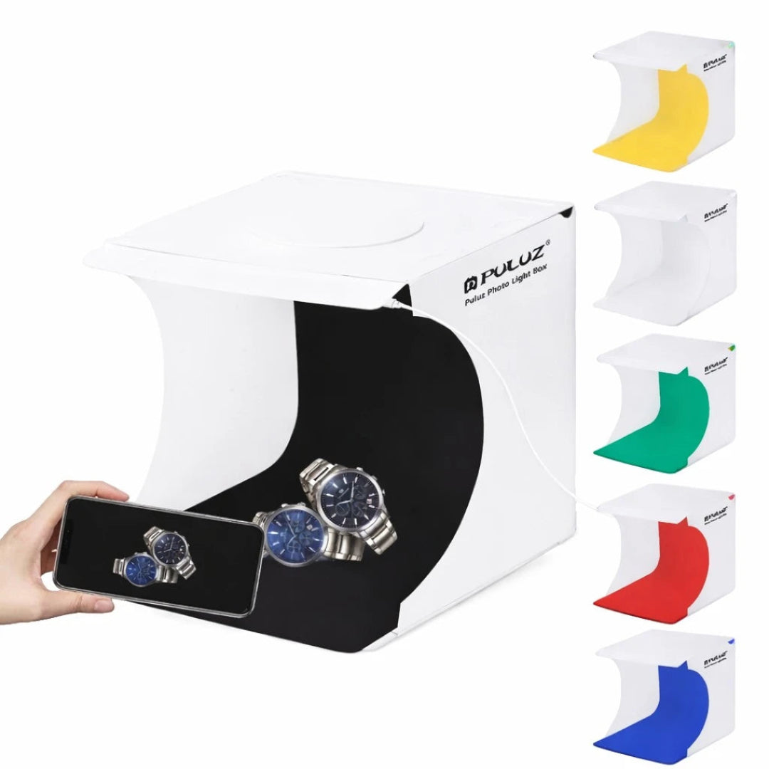 Caja de Luz Fotografica Con 6 Fondos Intercmabiables e Iluminacion Circular PU5030