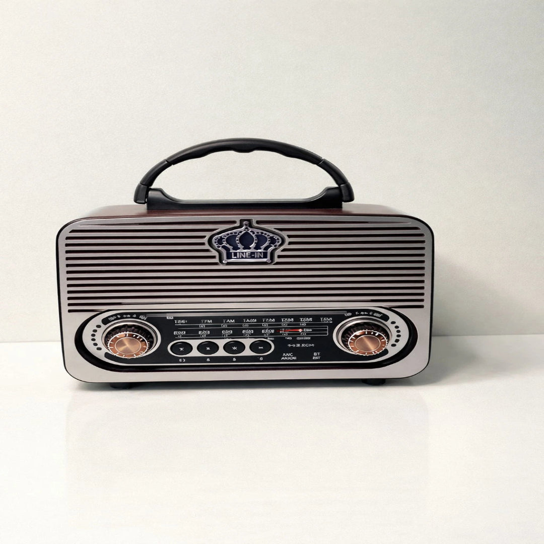 Radio Beck Play Estlo Vintage De 3 bandas AM/FM/SW Con Potencia De 5w BP-RV104BT