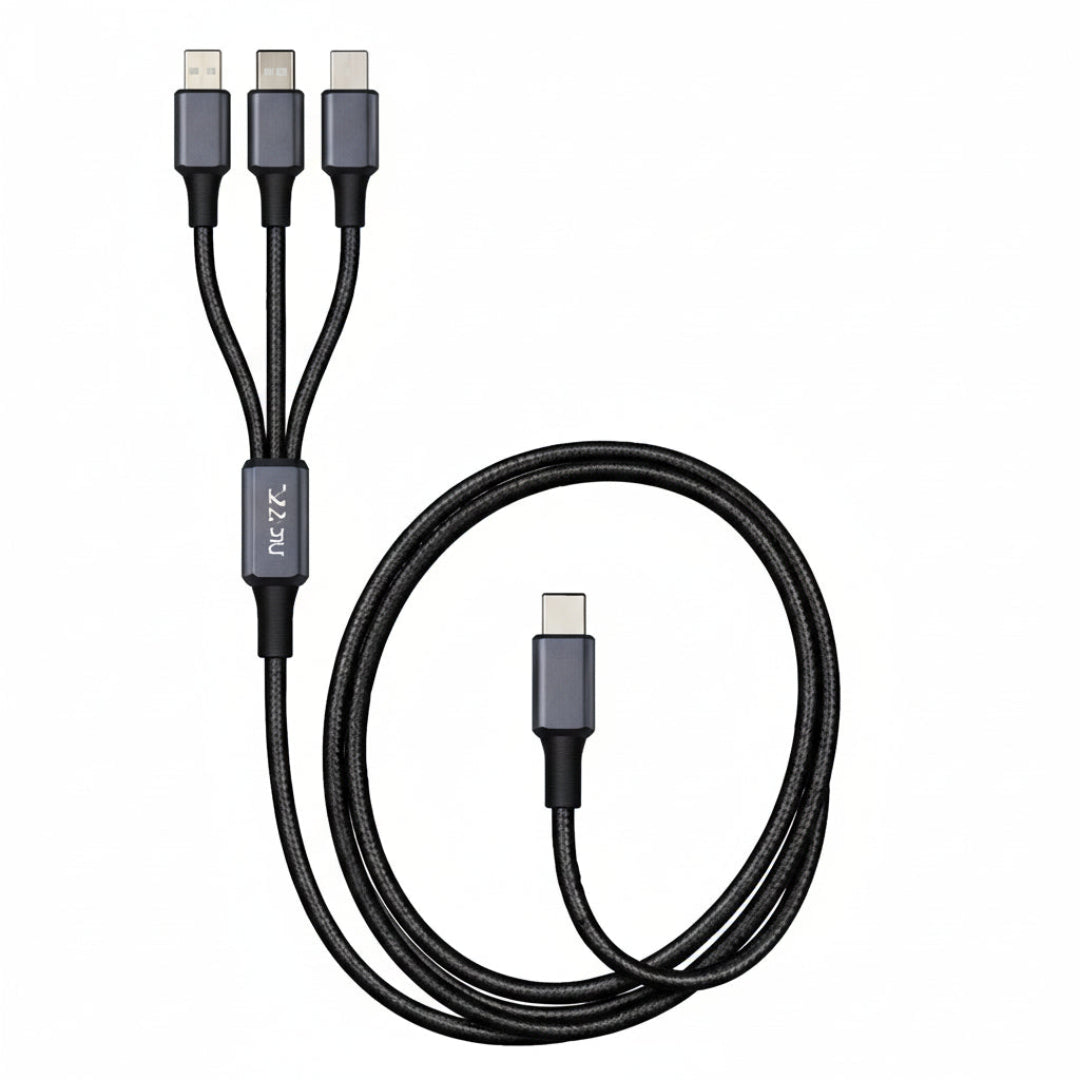 Cable PZX Para Celular 3 En 1 Acordonado con Punta Metalica V135