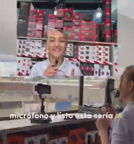 Combo Generador de Contenido Micrófono Solapa + Trípode 2 en 1 ¡Envío Gratis!