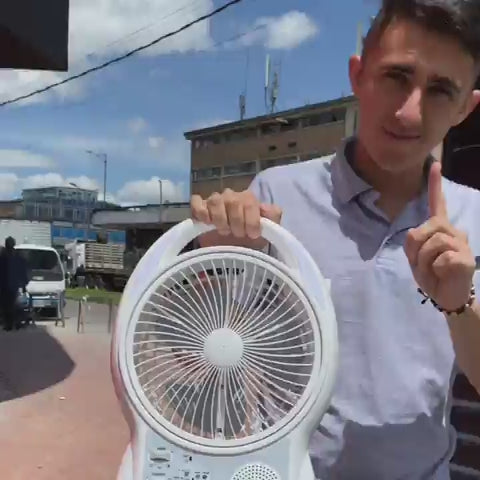 Ventilador Recargable Solar 6 En 1 GdTimes GD-8029