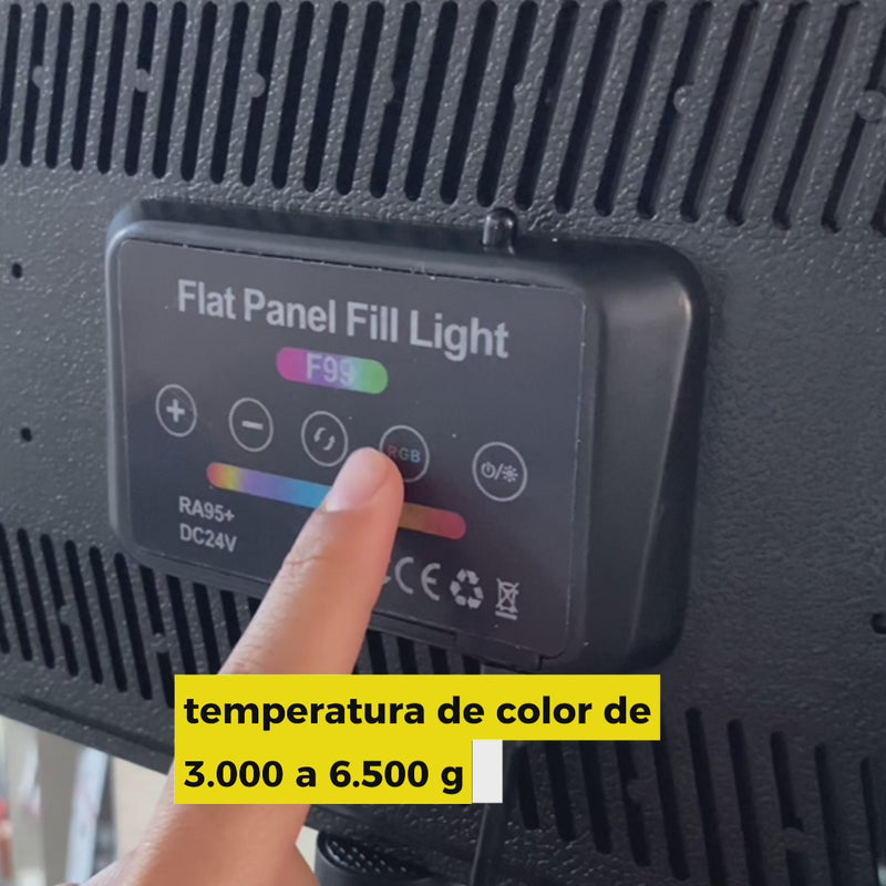 Cargar y reproducir video en Gallery Viewer, Panel de Luz RGB 35W Control Remoto Tripode 2.1MT A12/F99 ¡Envio Gratis!
