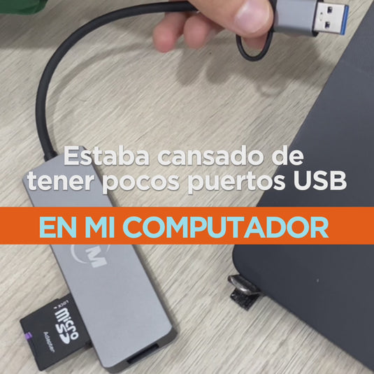 Multiplicador de Puertos USB TypeC 6 en 1 3.1 T-3625