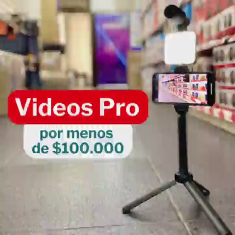 Kit Todo En Uno Para Videos Microfono + Luz + Tripode AY-49T ¡Envió Gratis!
