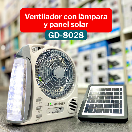 Ventilador Recargable 6 en 1 GDTimes GD-8028 ¡Envio Gratis!