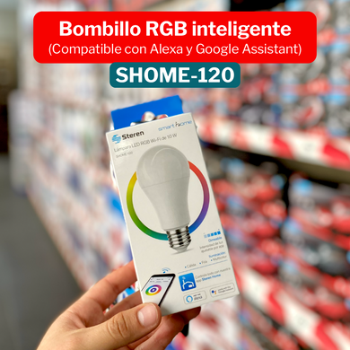 Bombillo/Foco Inteligente Wifi RGB Steren Shome-120