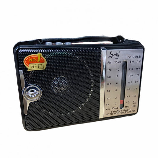 Radio Parlante Recargable  AM/FM Bluetooth Control Remoto R027