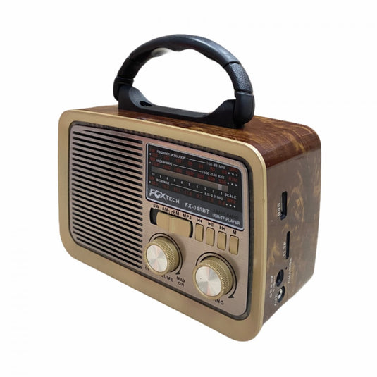 Radio Recargable Vintage AM/FM Fox Tech FX-045BT