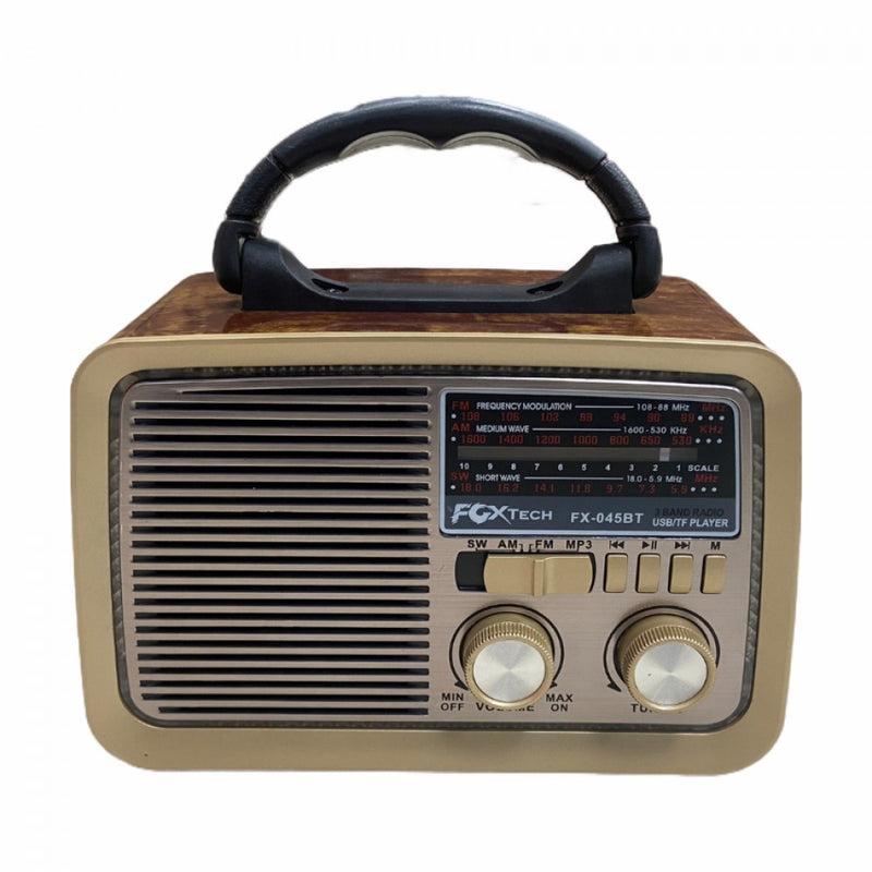 Cargue la imagen en el visor de la galería, Radio Recargable Vintage AM/FM Fox Tech FX-045BT

