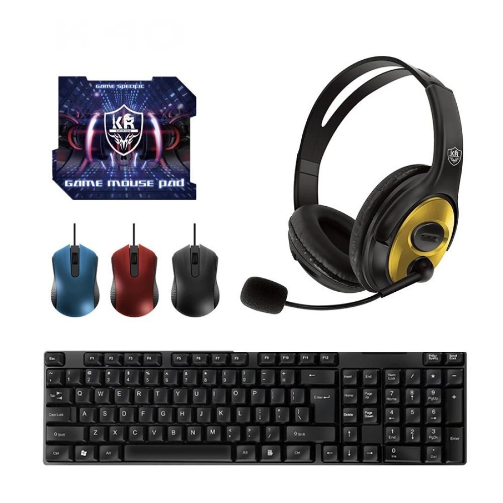 Combo Mouse Teclado Audifonos Pad Mouse K40