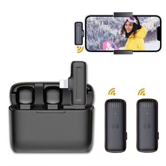 Microfono de Solapa Recargable Doble J13 ¡Envío Gratis!