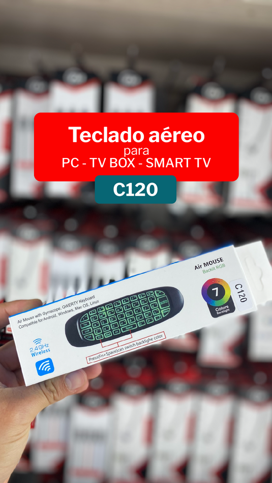 Teclado P/Smart TV Retroiluminado USB  C120