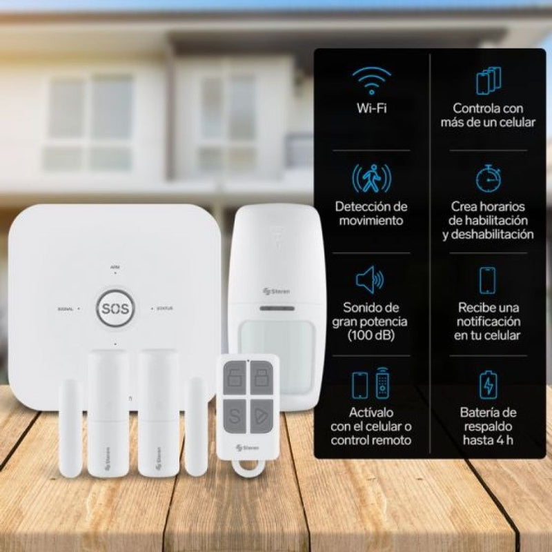 Cargue la imagen en el visor de la galería, Sistema de seguridad Wi-Fi 3 sensores Steren Shome-2000
