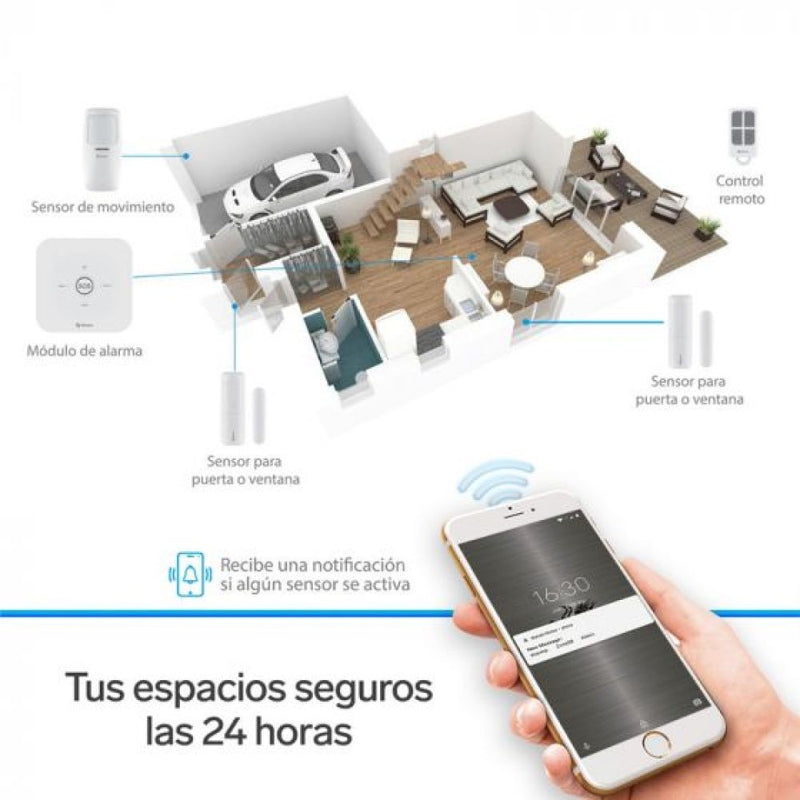 Cargue la imagen en el visor de la galería, Sistema de seguridad Wi-Fi 3 sensores Steren Shome-2000
