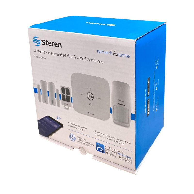 Cargue la imagen en el visor de la galería, Sistema de seguridad Wi-Fi 3 sensores Steren Shome-2000
