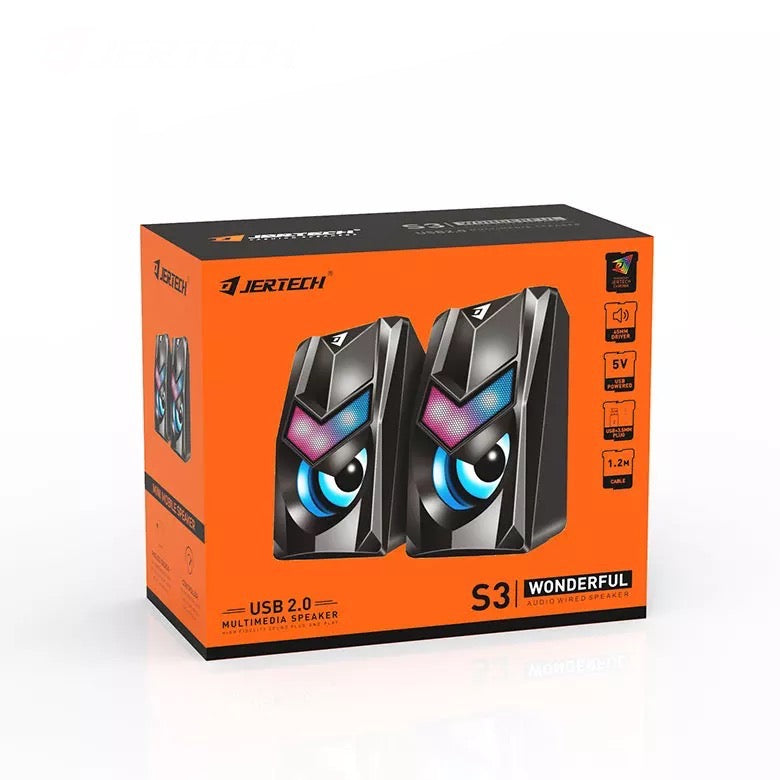 Parlantes Para Computador Gamer RGB 5W Jertech S3