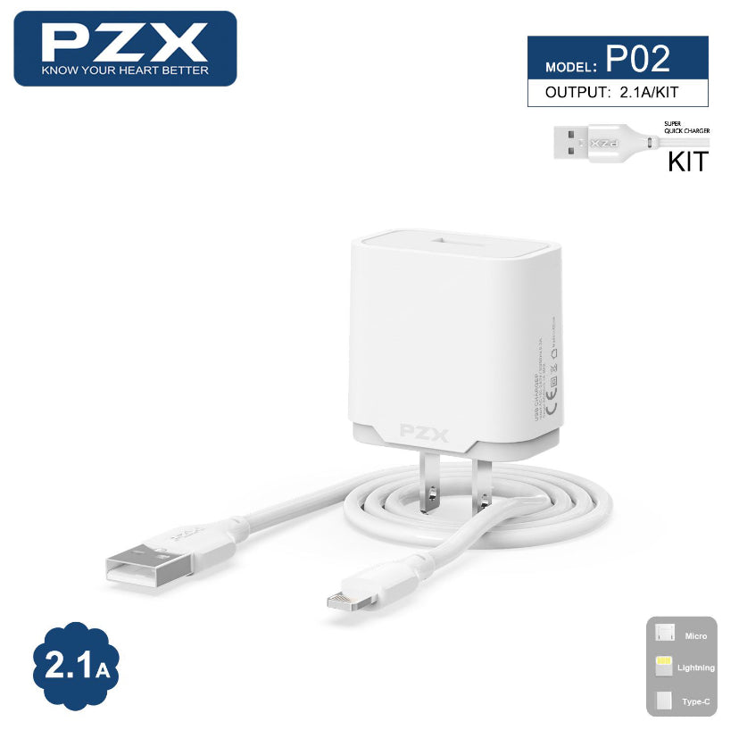 Cargador Para Celular 2.1A PZX P02