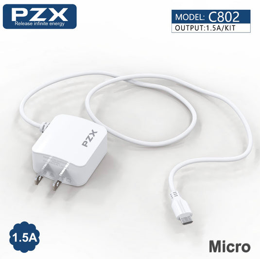 Cargador P/Telefono Micro Usb (V8) PZX C802