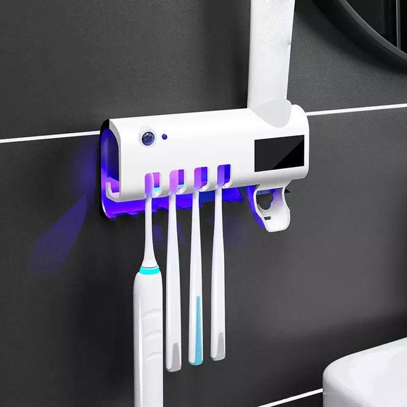 Cargue la imagen en el visor de la galería, Soporte Esterilizador Cepillos Dispensador Crema Dental JX-5589
