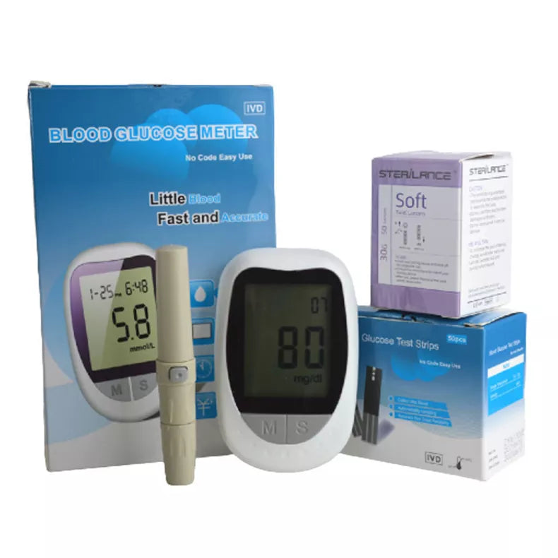 Cargue la imagen en el visor de la galería, Kit Glucómetro para la Diabetes + 50 tiras de prueba + 50 Agujas KH-100
