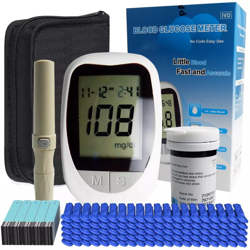 Cargue la imagen en el visor de la galería, Kit Glucómetro para la Diabetes + 50 tiras de prueba + 50 Agujas KH-100
