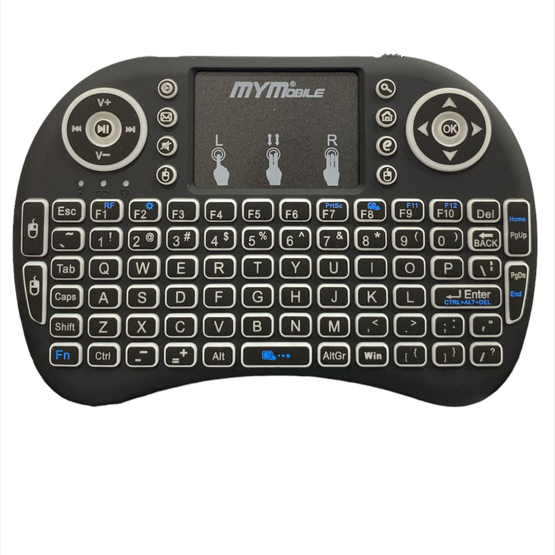 Mini teclado inalámbrico con touch pad para Smart TV marca Steren.