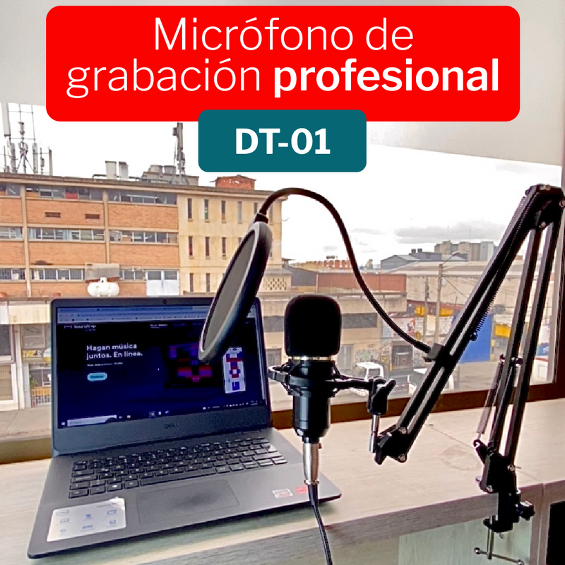 Micrófono Condensador Brazo Tijera DT-01 ¡Envío Gratis!