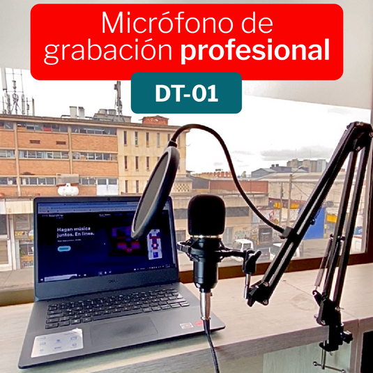 Micrófono Condensador Brazo Tijera DT-01 ¡Envío Gratis!