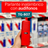 Audifonos Parlante Bluetooth Recargable T&G TG-807