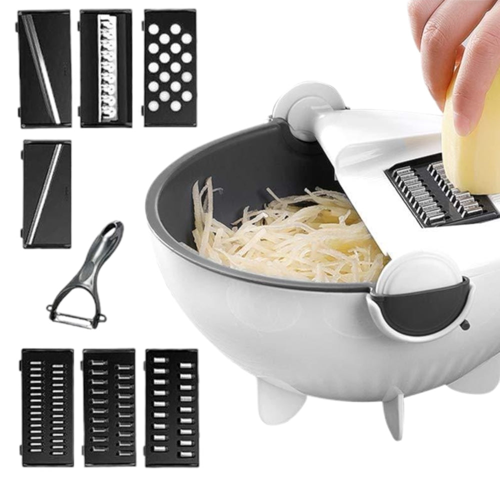 Rallador Rebanador Manual Cocina 9 en 1 Multiusos