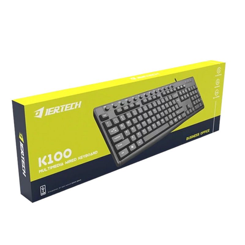 Cargue la imagen en el visor de la galería, Teclado PC USB cable K100 Jertech
