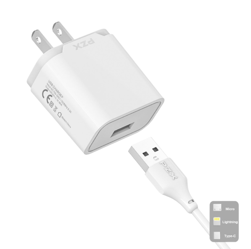 Cargador Para Celular 2.1A PZX P02