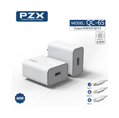 Cargador P/Celular 5A 40W QC 5.0  PZX QC-6S