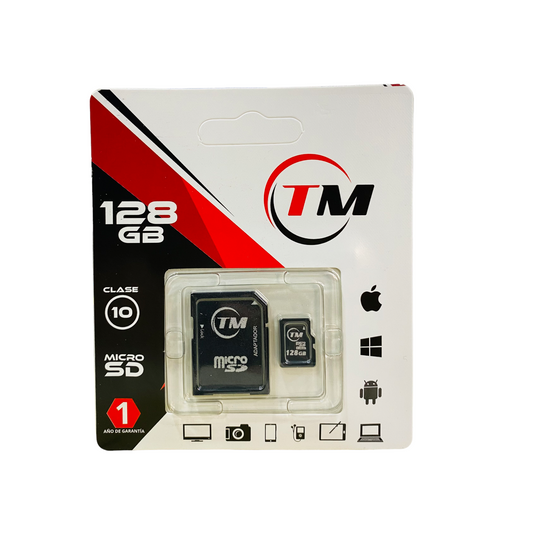 Micro SD 128 GB TM Clase 10