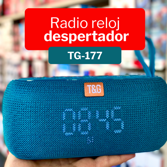 Parlante USB Recargable Radio Reloj T&G TG-177