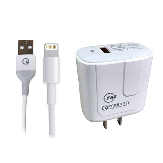 Cargador P/Telefono Carga Rapida QC 3.0 18W TM-CH100