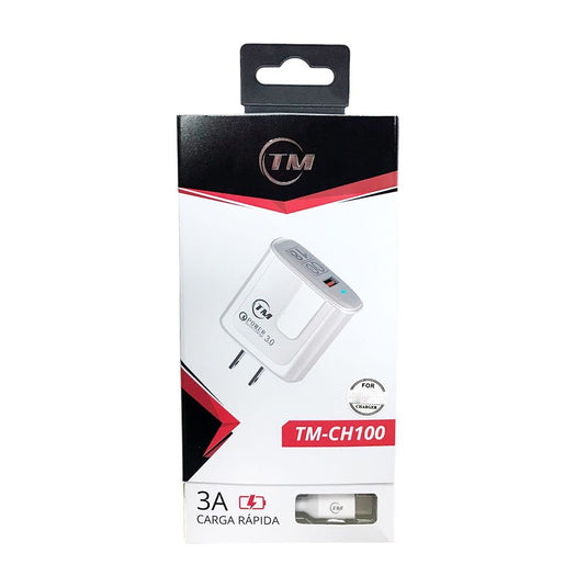 Cargador P/Telefono Carga Rapida QC 3.0 18W TM-CH100