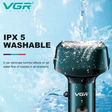 Maquina Afeitadora Recargable Tres cabezas lavable VGR V-371